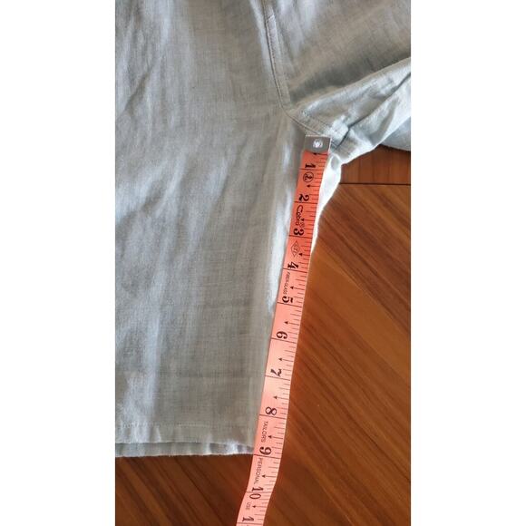 Hatch maternity Overall Shorts size 2 Medium Lightweight Lt Blue Summer Cotton - Picture 9 of 12